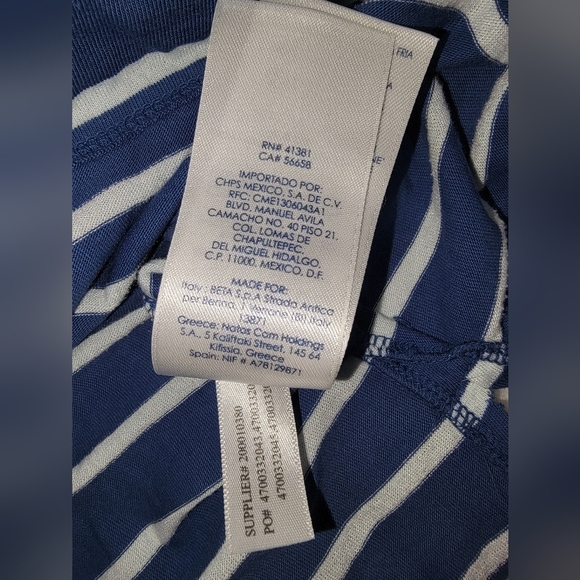 Chaps Denim Blue Striped Garment - Picture 9 of 9